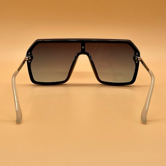 Jim Halo Oversized Shield Sunglasses Gradient Lens Rimless Glasses Men’s Women’s - Picture 3 of 9